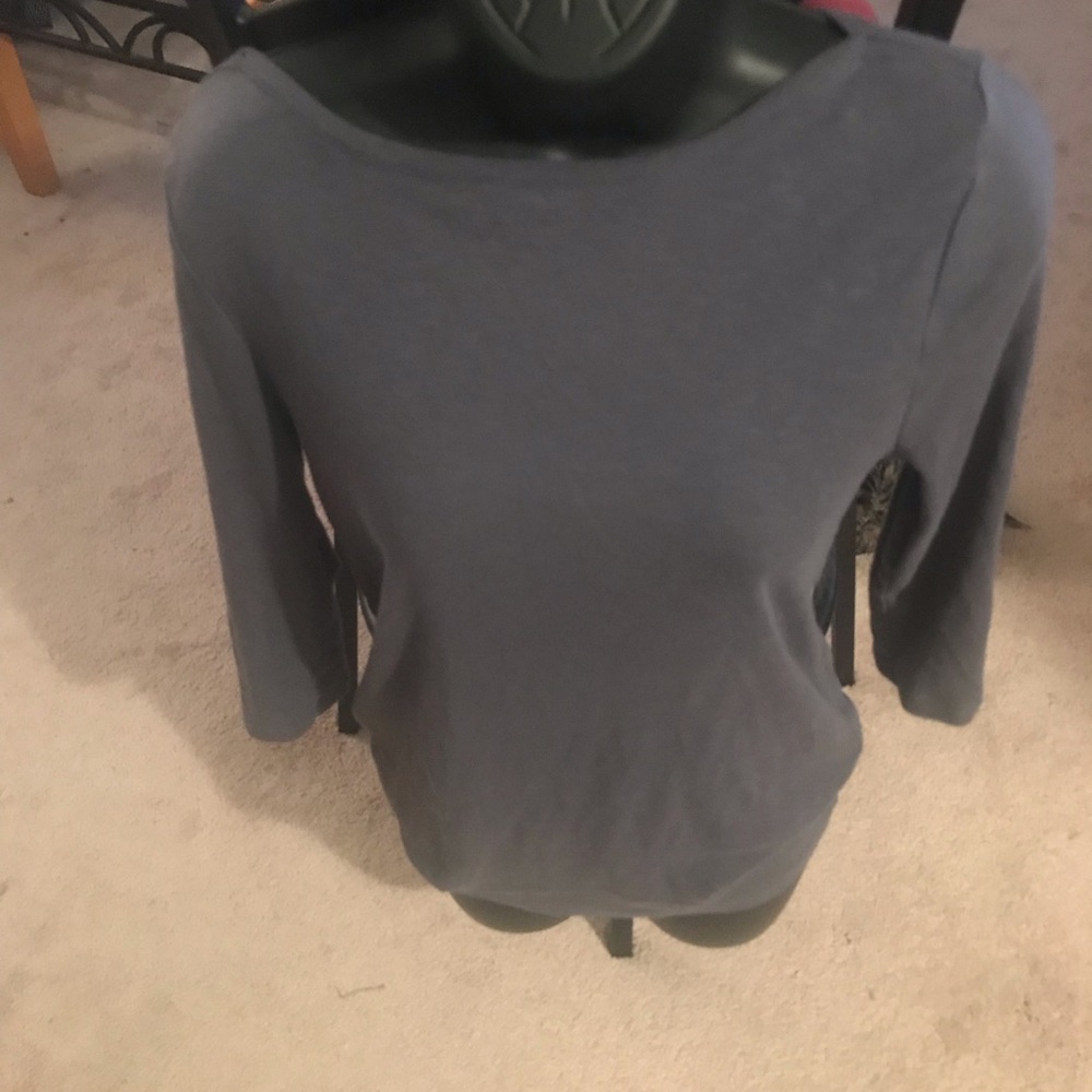 Merona long sleeve blue gray shirt
